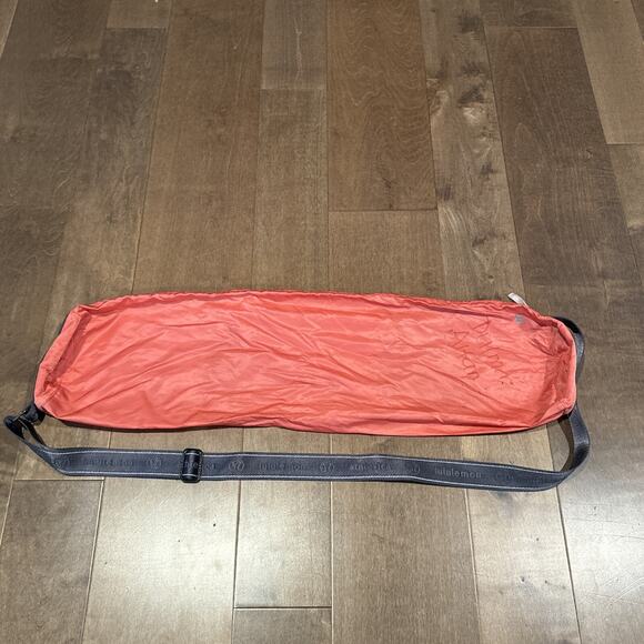 Lululemon Pink Polyester Yoga Mat Bag 30x8" Crossbody Strap - Writing/Marks - Picture 3 of 4